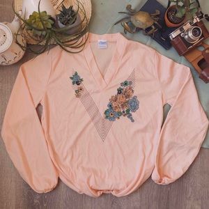 Vintage 1970’s Hippie Floral Print Top